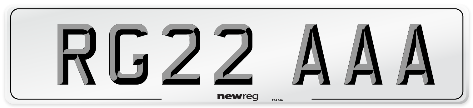 RG22 AAA Number Plate from New Reg